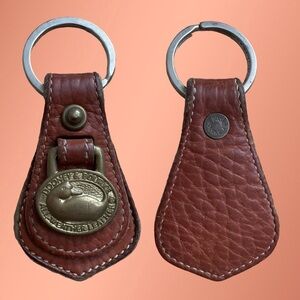 Vintage Dooney and Bourke Leather Keychain British Tan